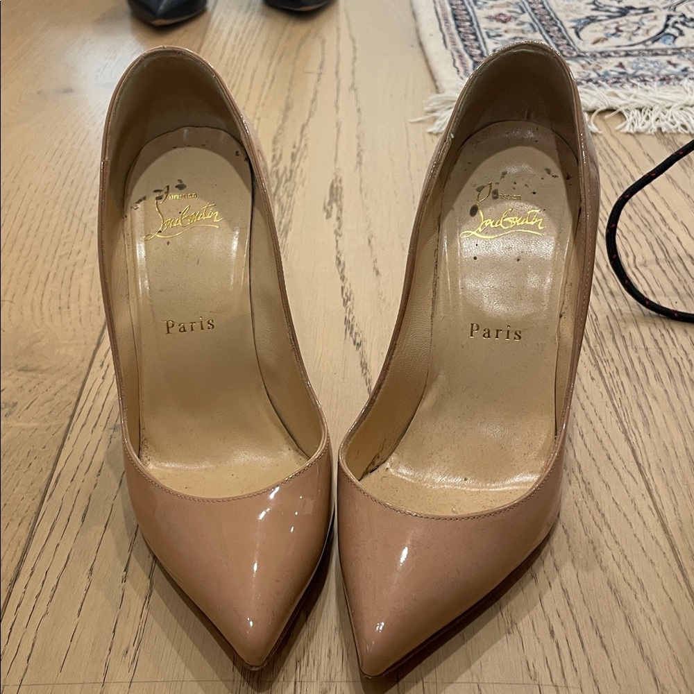 Christian Louboutin Blush Patent Leather Pumps